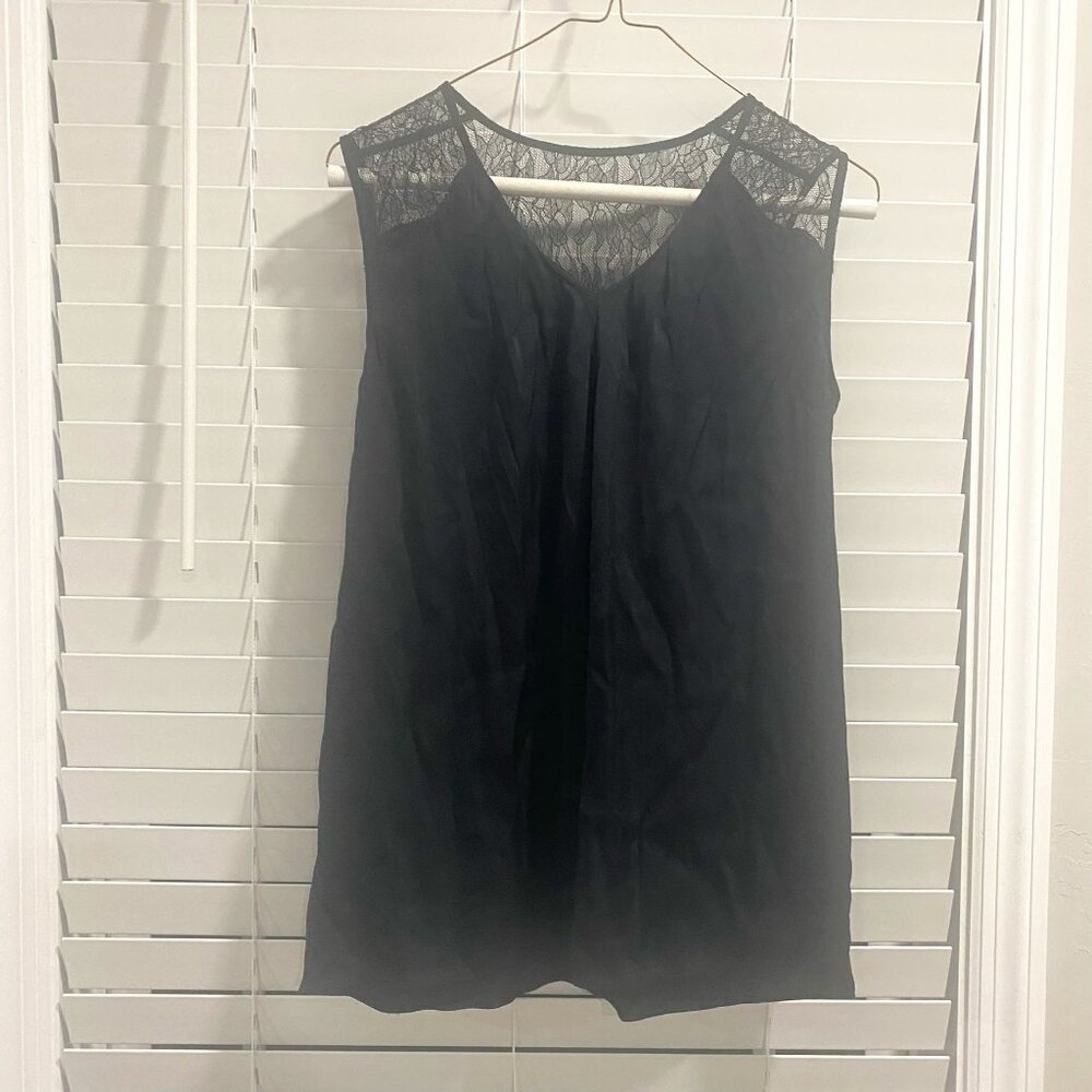 classiques enrier black silk tank top m